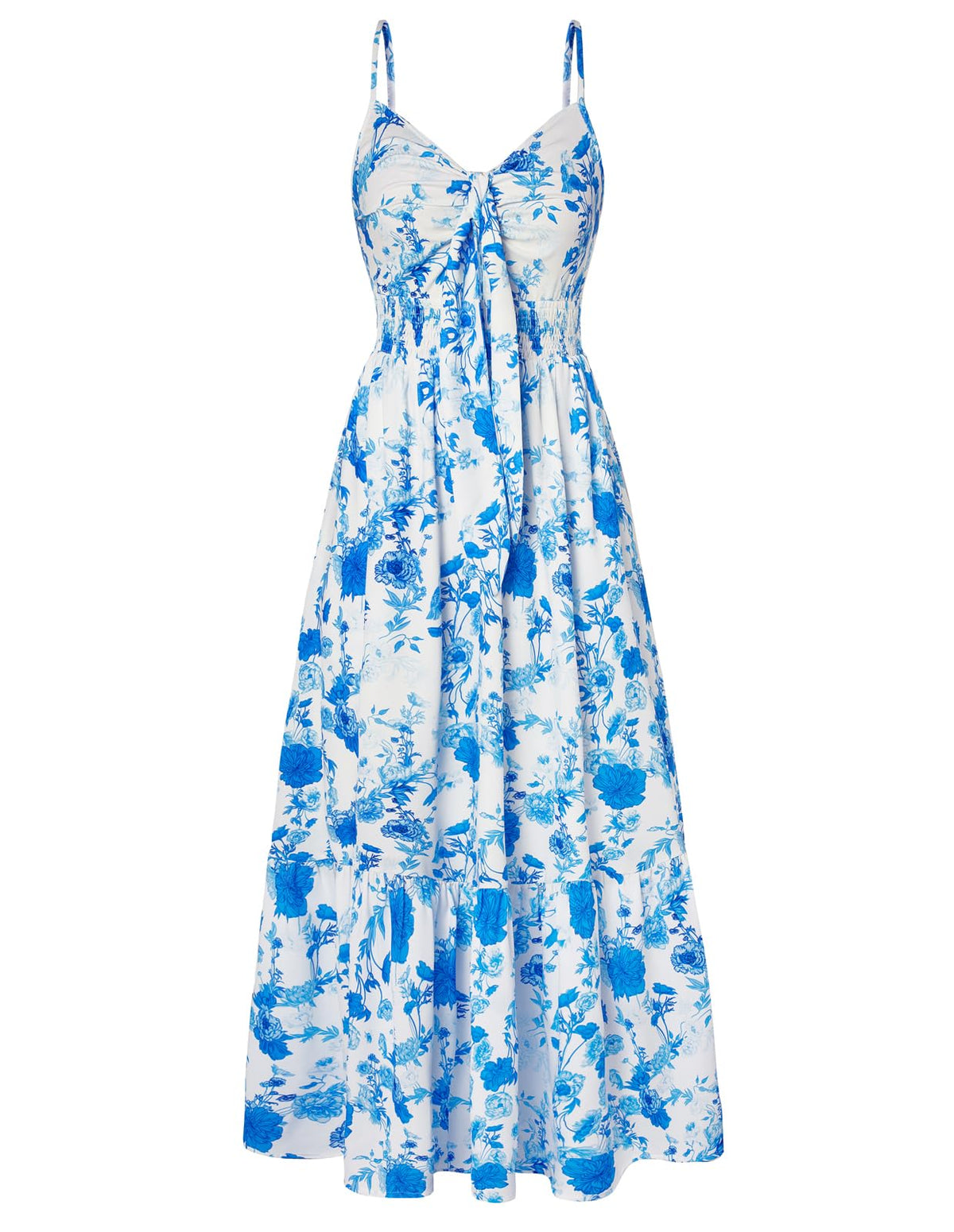 GRACE KARIN Womens Summer Floral Maxi Dresses 2026 Long Flowy Boho Dress Beach Vacation Sundresses Casual Clothes with Pocket