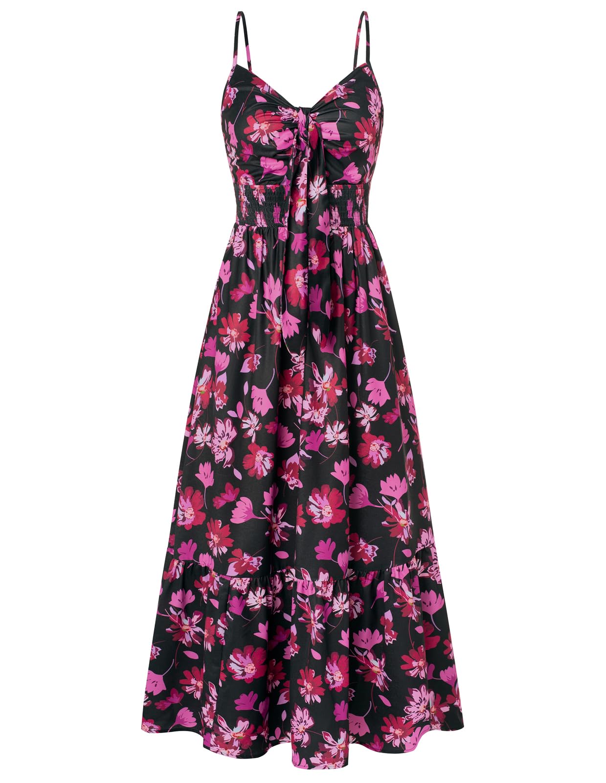 GRACE KARIN Womens Summer Floral Maxi Dresses 2026 Long Flowy Boho Dress Beach Vacation Sundresses Casual Clothes with Pocket