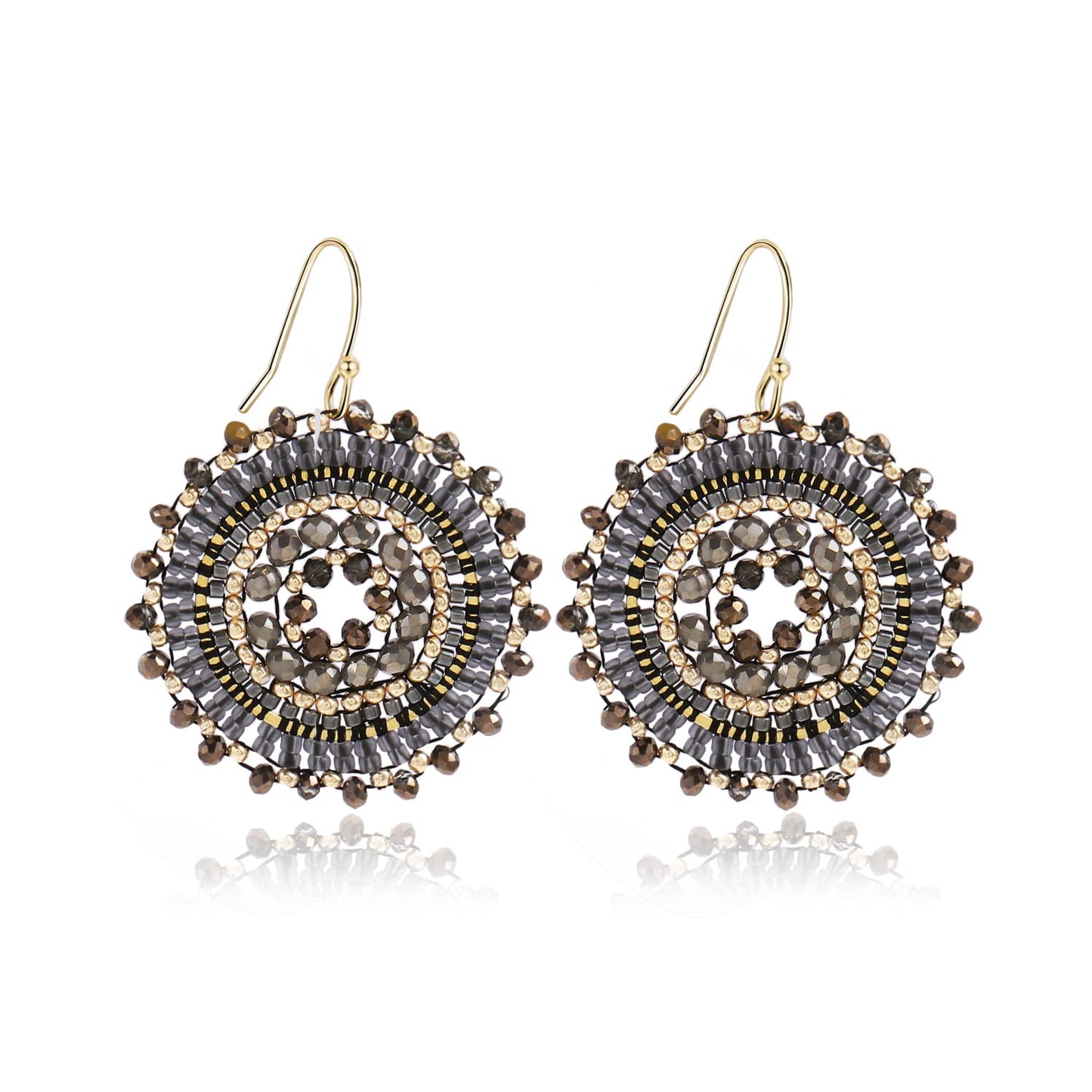 Colorful Summer Beaded Earrings For Women Crystals Glass Bead Dangle Drop Bohemia Earrings Statement Earrings For Women