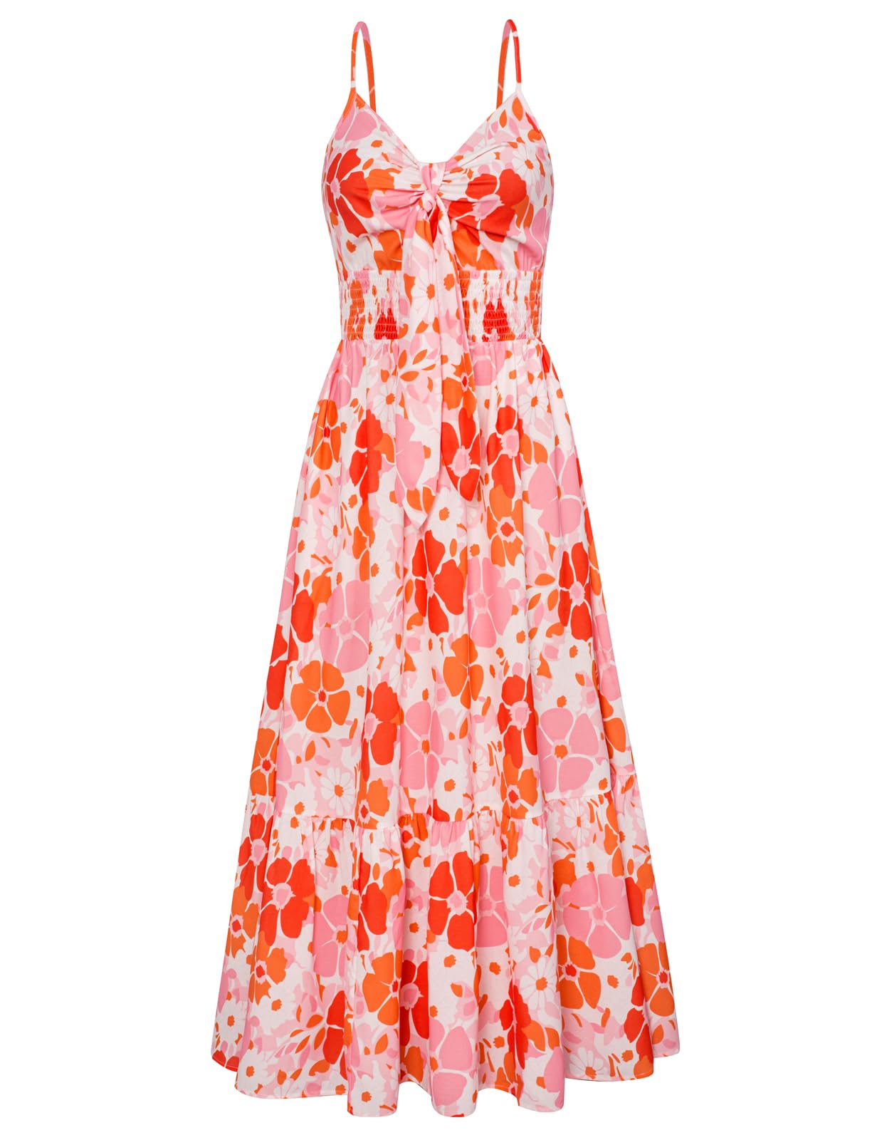 GRACE KARIN Womens Summer Floral Maxi Dresses 2026 Long Flowy Boho Dress Beach Vacation Sundresses Casual Clothes with Pocket