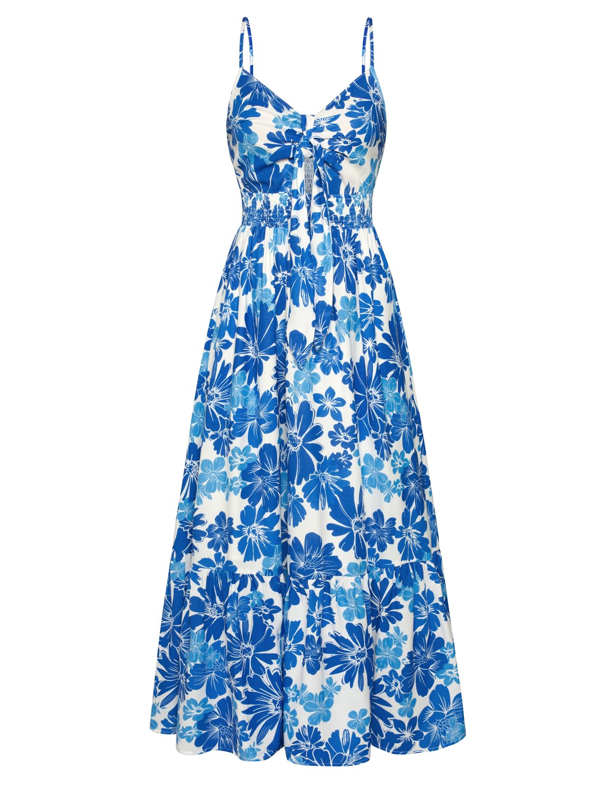 GRACE KARIN Womens Summer Floral Maxi Dresses 2026 Long Flowy Boho Dress Beach Vacation Sundresses Casual Clothes with Pocket