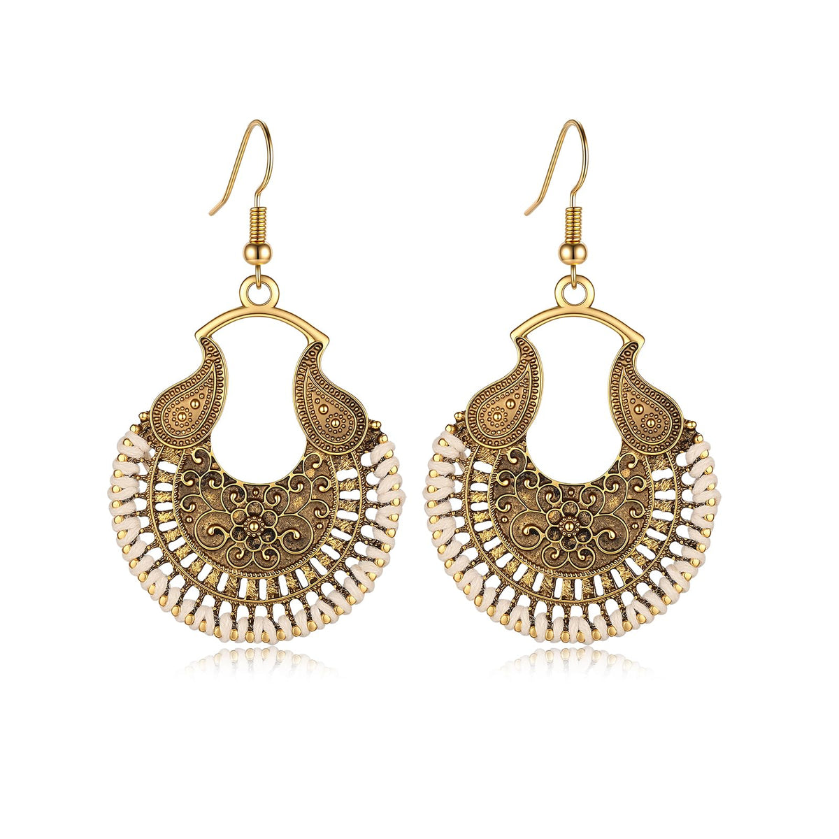 Silver/Gold Boho Dangle Statement Earrings for Women Trendy,Handmade Vintage Dainty Cute Long Drop Summer Earrings,fashion Accessories Jewelry Gifts