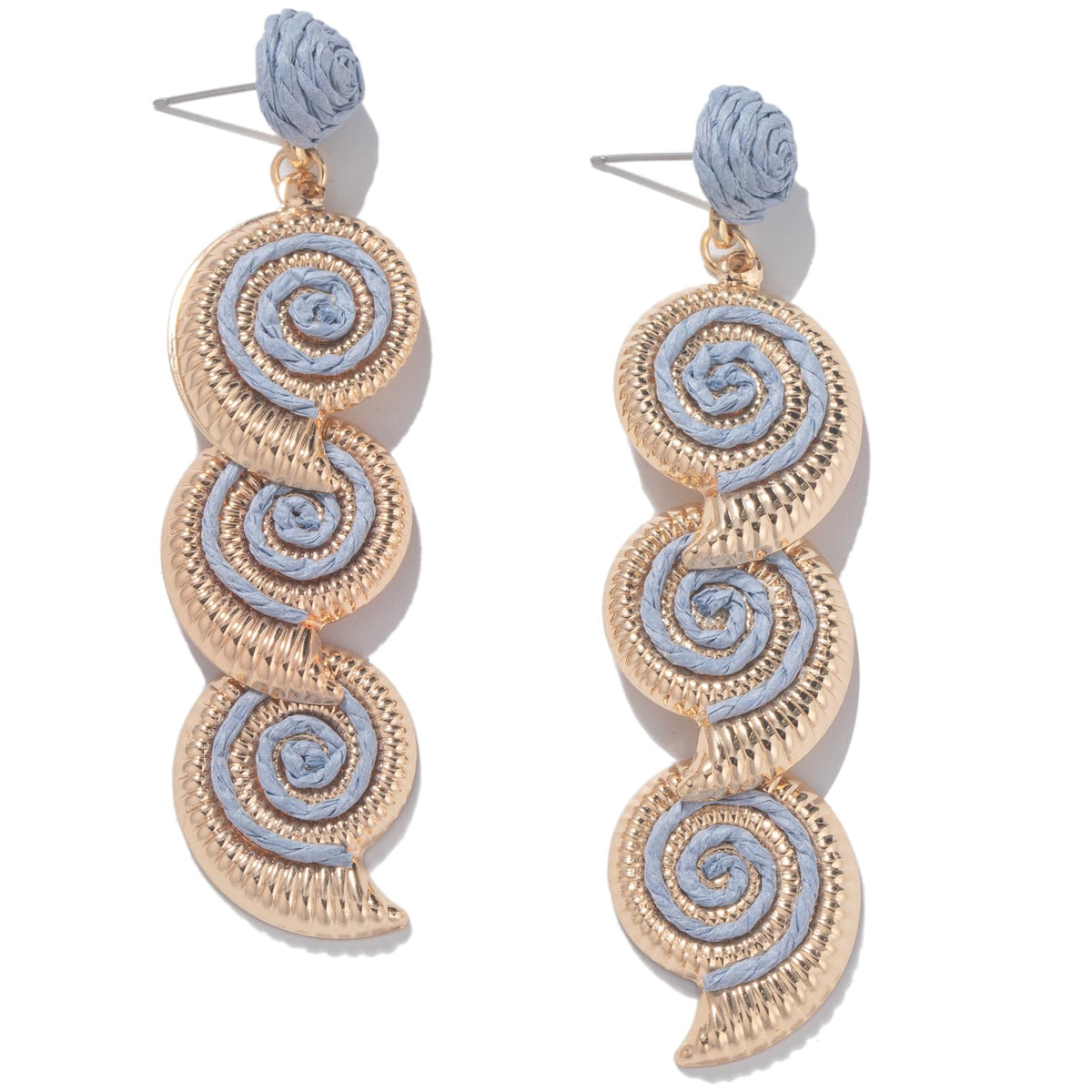 Raffia Starfish Seashell Dangle Drop Earrings Boho Summer Beach Jewelry | Fun Colorful Chunky Statement Long Big Shell Accessories Beachy Tropical Vacation Outfits for Women Trendy