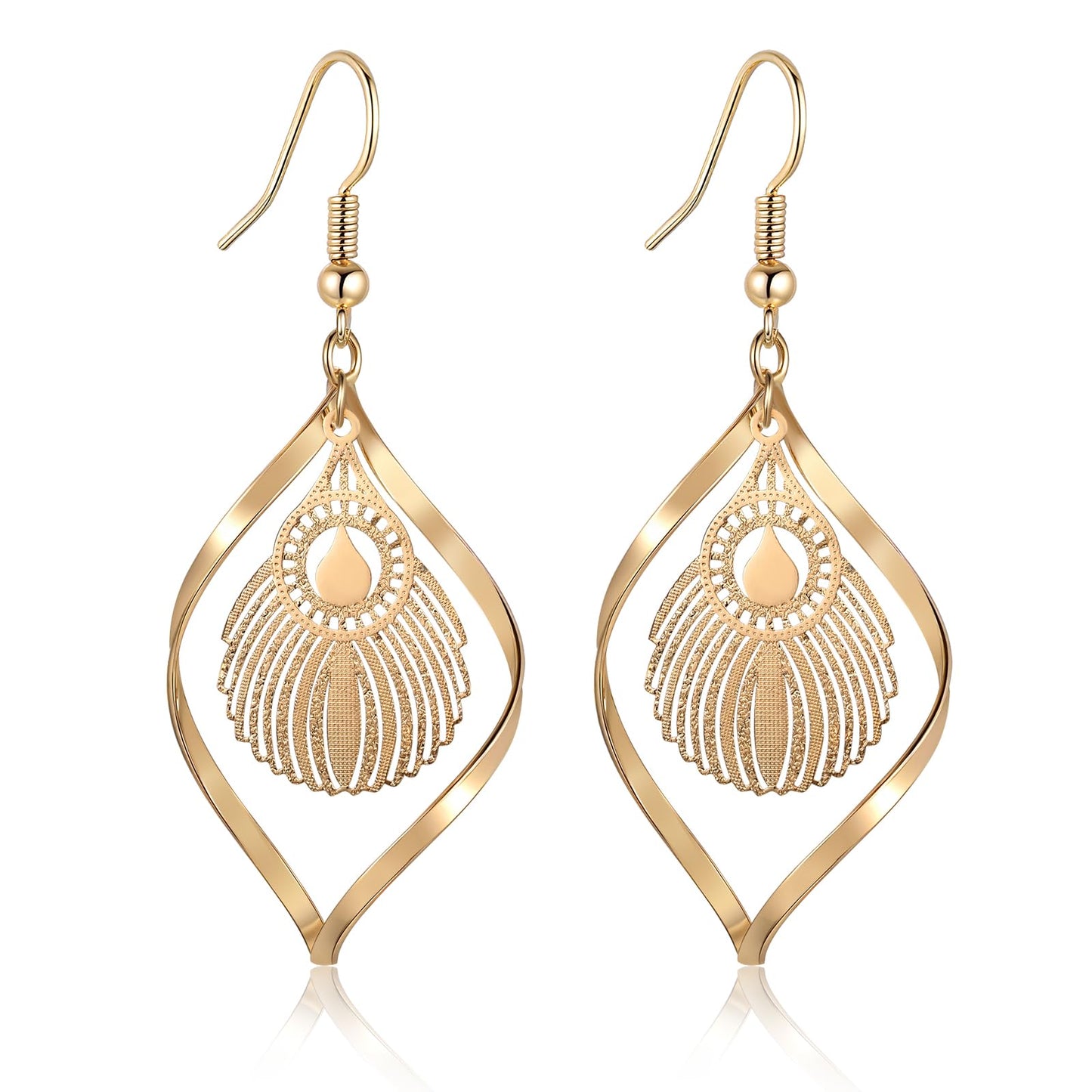 Silver/Gold Boho Dangle Statement Earrings for Women Trendy,Handmade Vintage Dainty Cute Long Drop Summer Earrings,fashion Accessories Jewelry Gifts