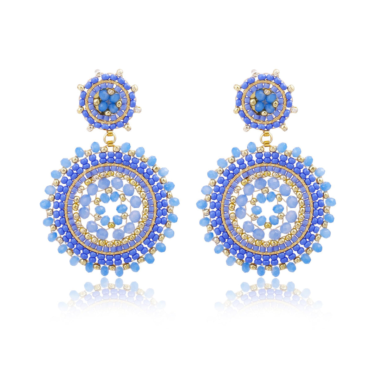 Beaded Earrings For Women Seed Bead Summer Beach Boho Statement Dangle Handmade Earrings Jewelry