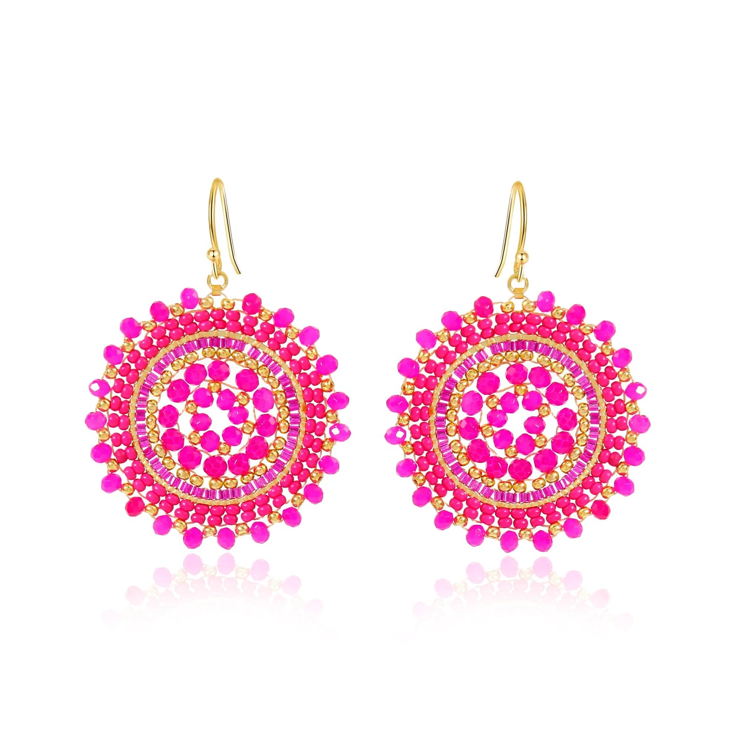 Colorful Summer Beaded Earrings For Women Crystals Glass Bead Dangle Drop Bohemia Earrings Statement Earrings For Women