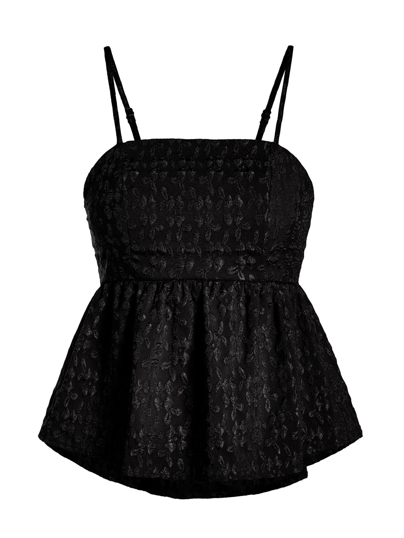 SOLY HUX Summer Babydoll Top for Women Y2k Peplum Cami Crop Tank Tops | Cute, Going Out Outfits, Flowy, Ruffle, Spaghetti Strap