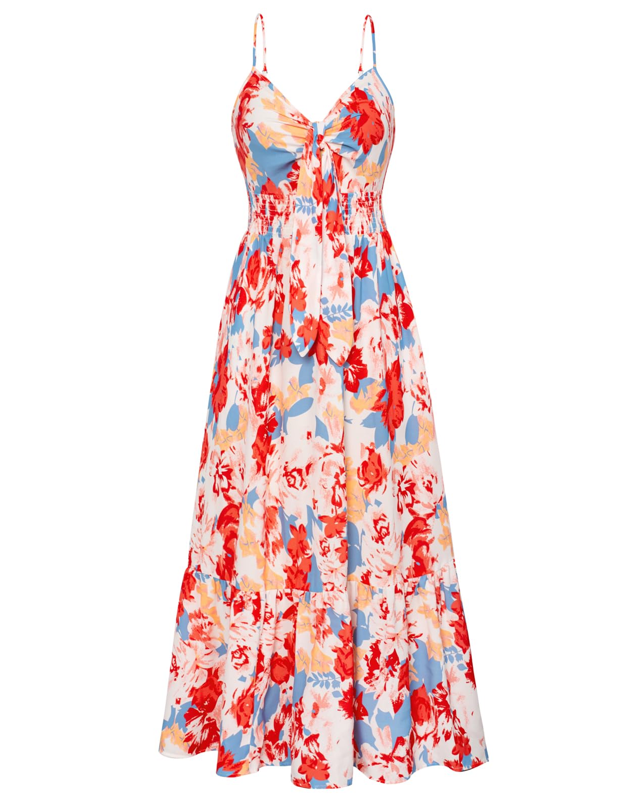 GRACE KARIN Womens Summer Floral Maxi Dresses 2026 Long Flowy Boho Dress Beach Vacation Sundresses Casual Clothes with Pocket