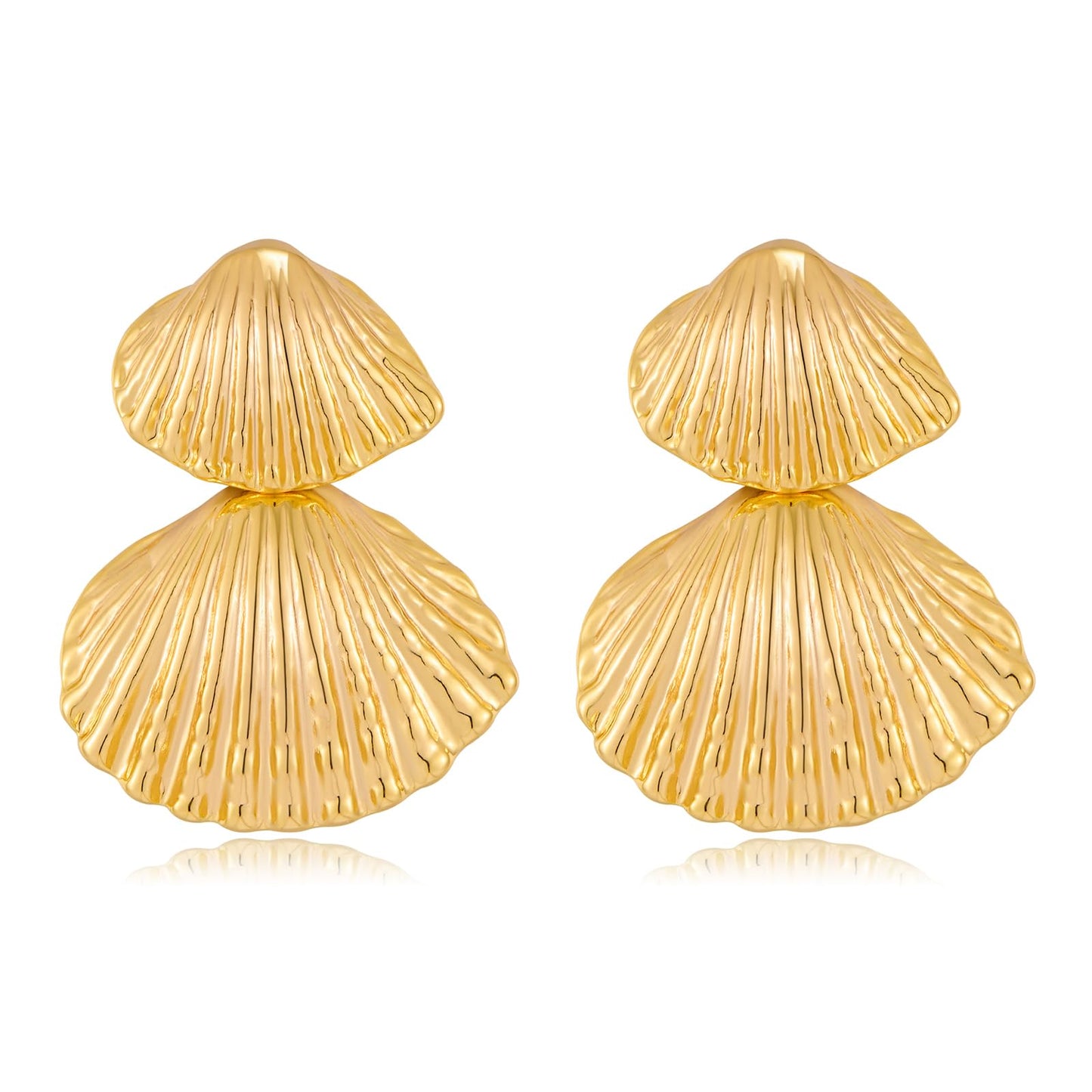 Gold/Silver Shell Dangle Earrings for Women Seashell Drop Dangle Earrings Ocean Beach Earrings Summer Jewelry