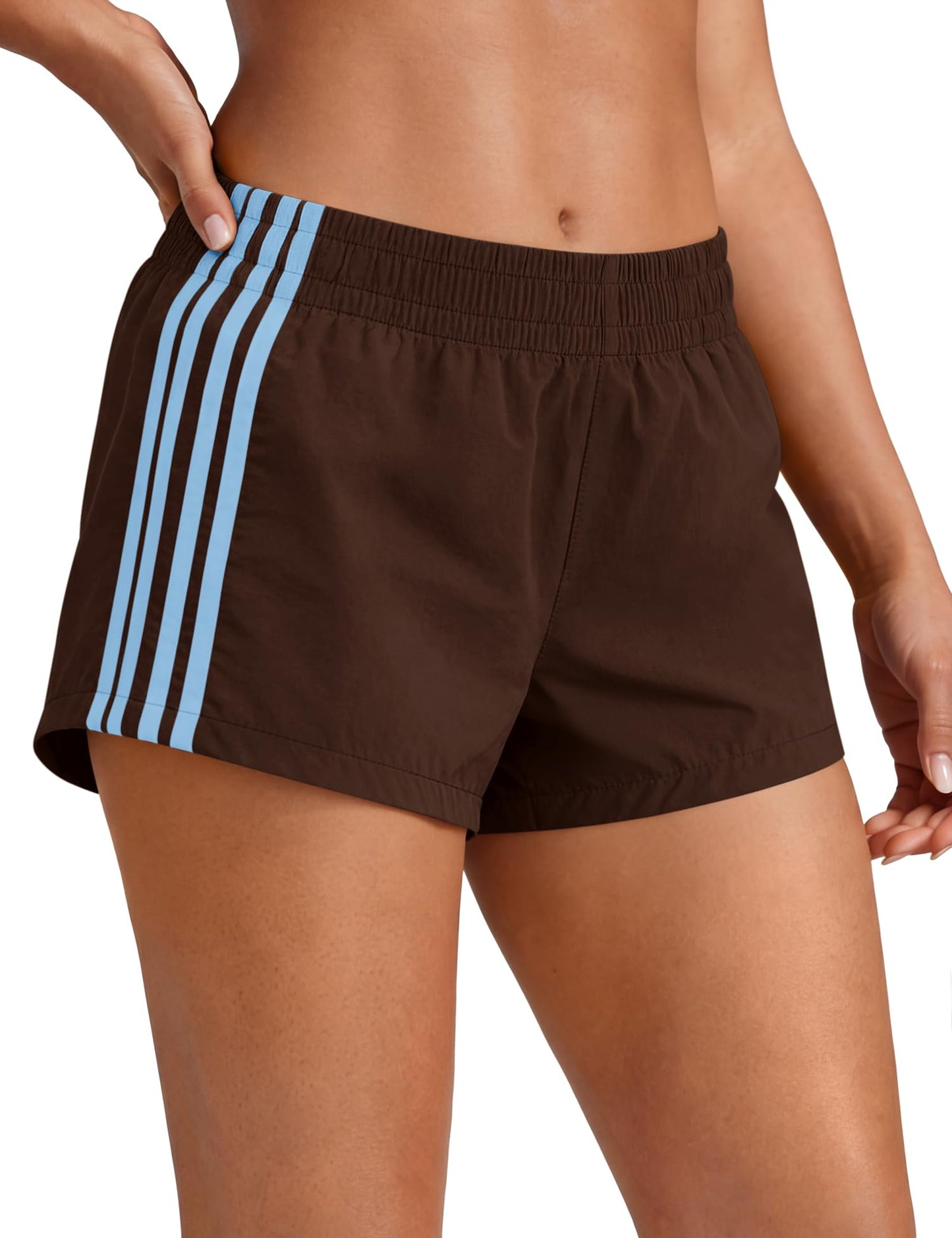 Womens Shorts Sweat Track Athletic Low Rise Micro Y2k UPF 50+ Short | Summer Side Stripes Shorts Workout Gym Running Cute Girls Athleisure Clothing