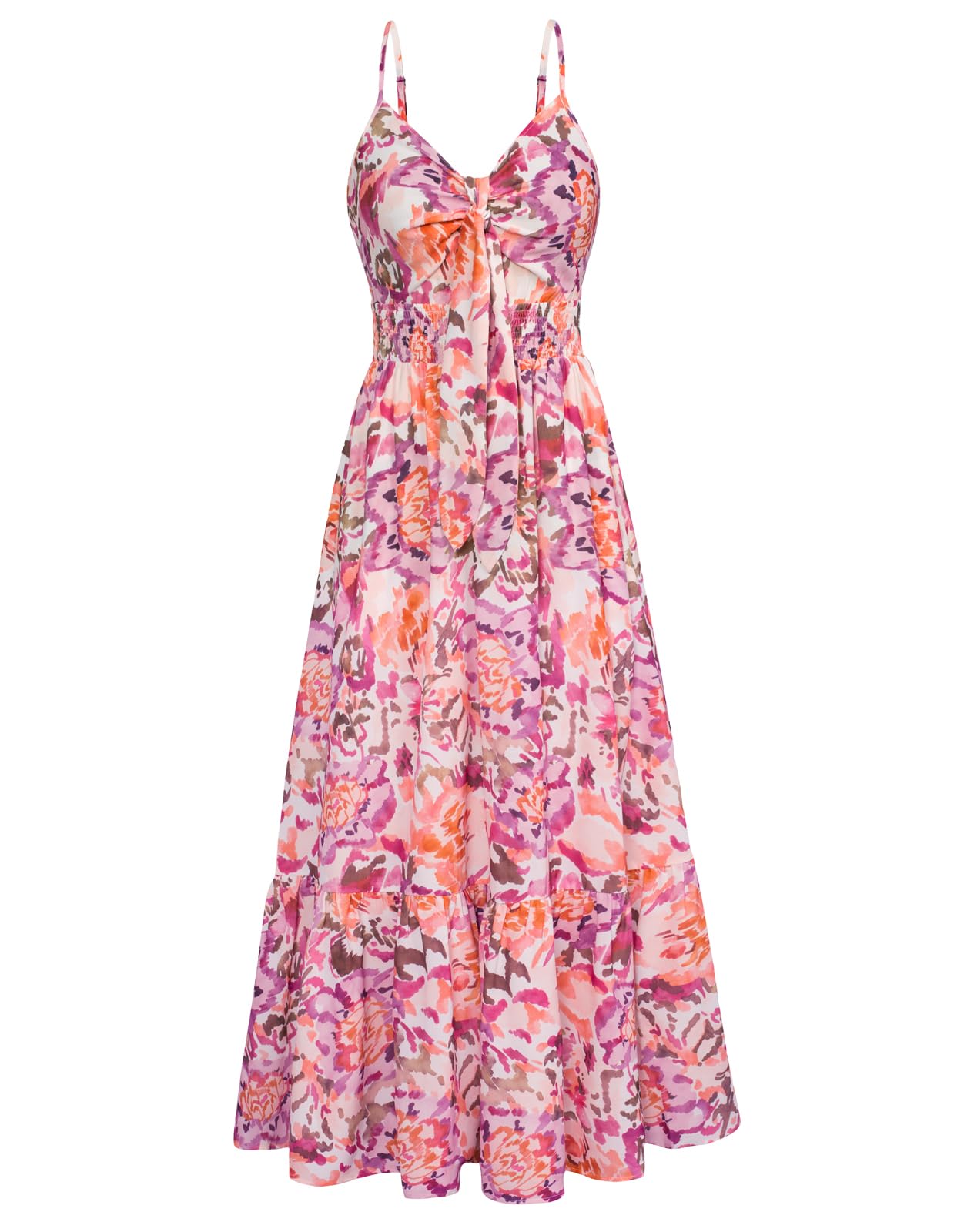 GRACE KARIN Womens Summer Floral Maxi Dresses 2026 Long Flowy Boho Dress Beach Vacation Sundresses Casual Clothes with Pocket