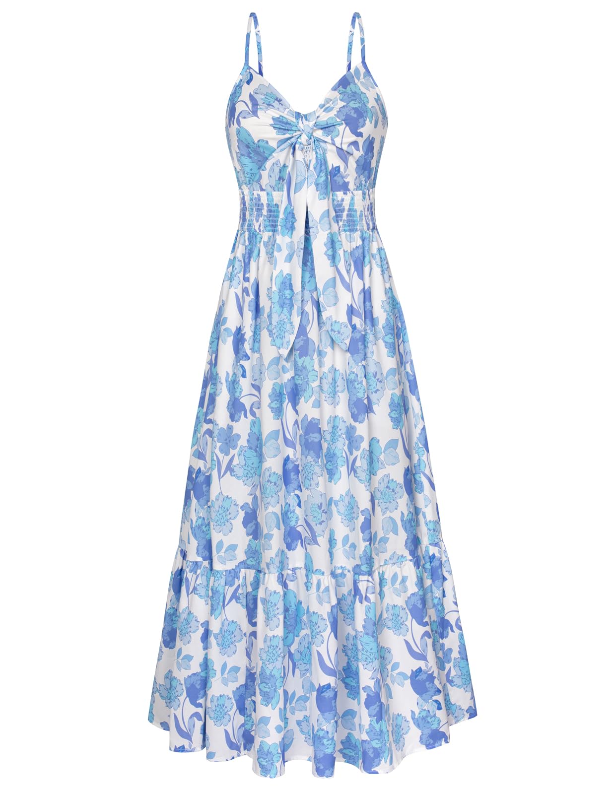 GRACE KARIN Womens Summer Floral Maxi Dresses 2026 Long Flowy Boho Dress Beach Vacation Sundresses Casual Clothes with Pocket