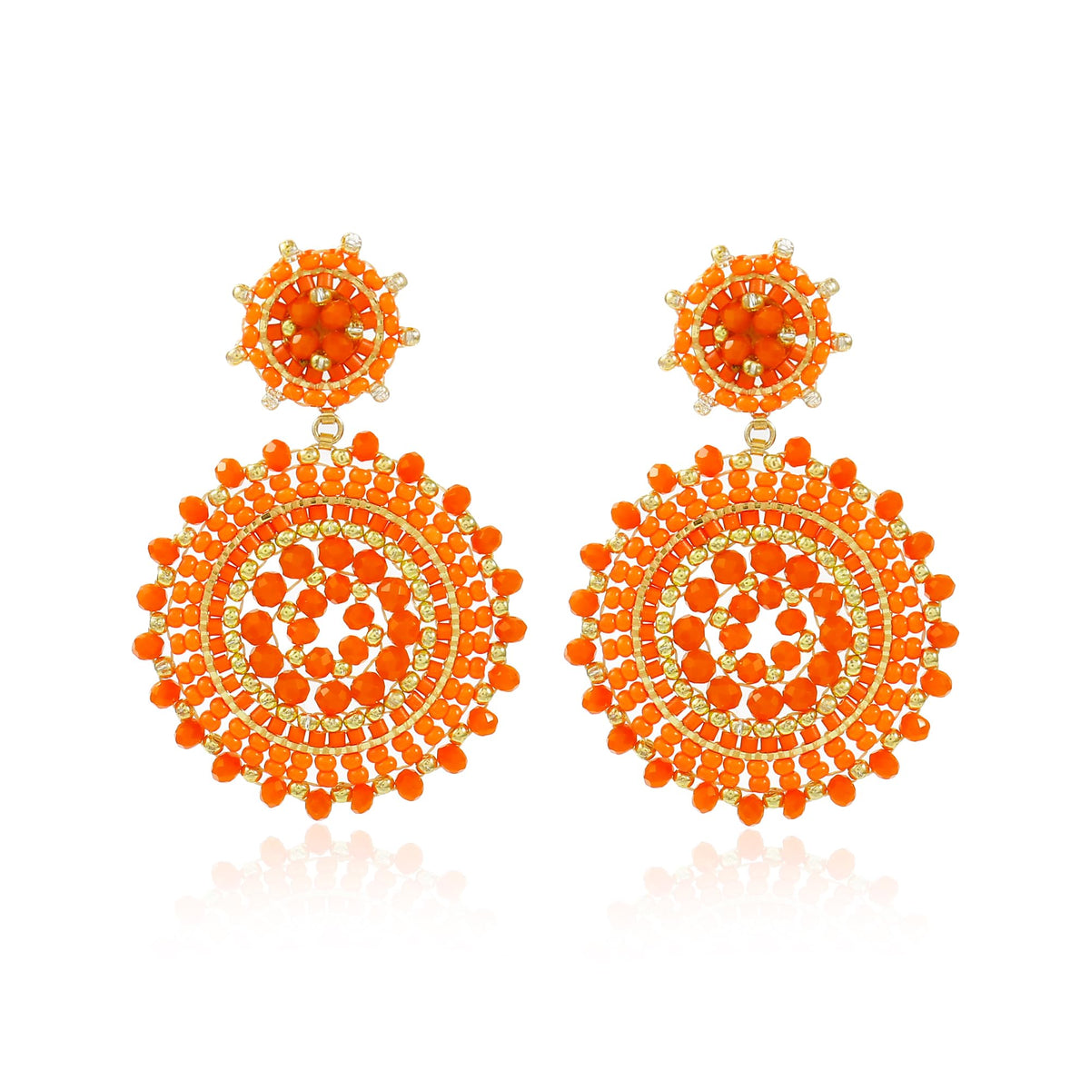 Beaded Earrings For Women Seed Bead Summer Beach Boho Statement Dangle Handmade Earrings Jewelry