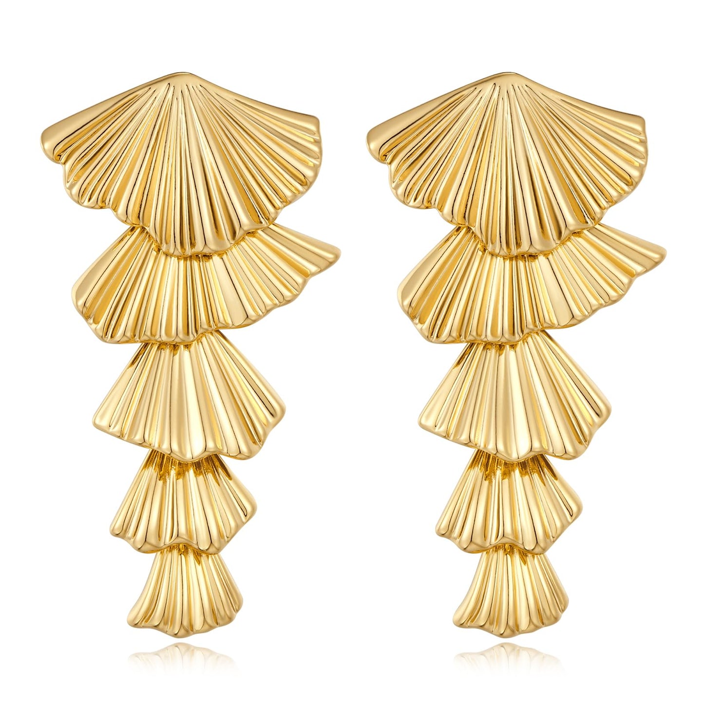 Gold/Silver Shell Dangle Earrings for Women Seashell Drop Dangle Earrings Ocean Beach Earrings Summer Jewelry