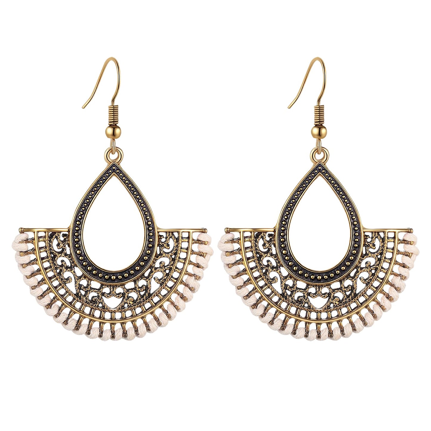 Silver/Gold Boho Dangle Statement Earrings for Women Trendy,Handmade Vintage Dainty Cute Long Drop Summer Earrings,fashion Accessories Jewelry Gifts
