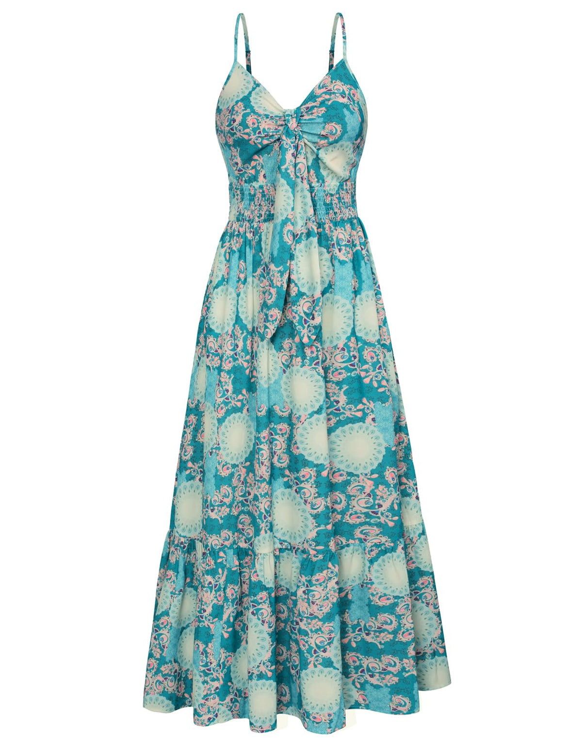 GRACE KARIN Womens Summer Floral Maxi Dresses 2026 Long Flowy Boho Dress Beach Vacation Sundresses Casual Clothes with Pocket