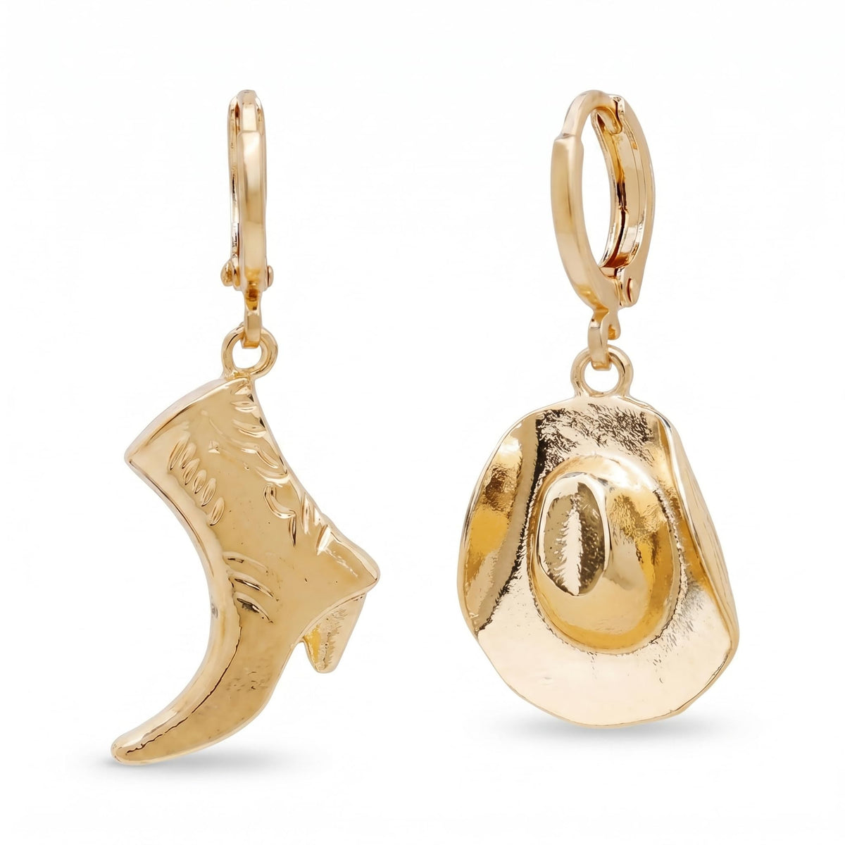 Jean Beau Gold Hoop Dangle Earrings for Women, Trendy Dainty Rhinestone CZ Christmas Tree Clover Starfish Drop Earrings Fashion Holiday Party Jewelry Gift