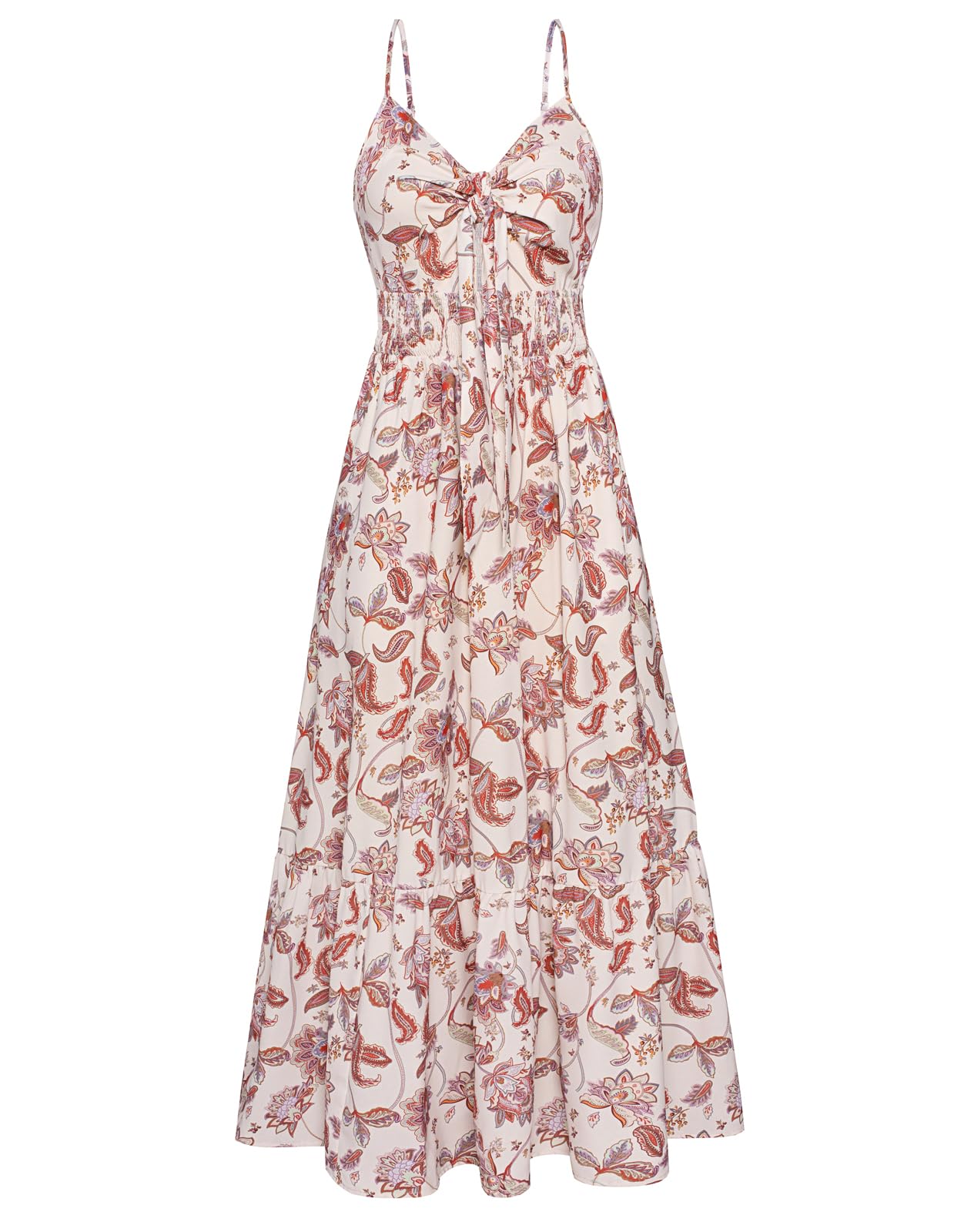 GRACE KARIN Womens Summer Floral Maxi Dresses 2026 Long Flowy Boho Dress Beach Vacation Sundresses Casual Clothes with Pocket