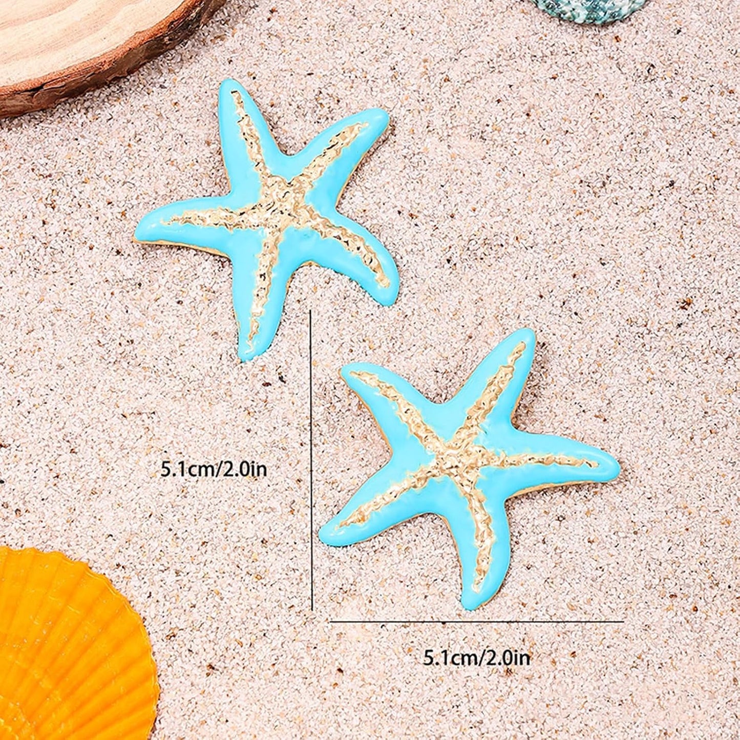 Gold Starfish Earrings for Women Pearl Accent Dangle Drop Earrings Statement Beach Jewelry Coastal Ocean Inspired Earrings for Summer Vacation Tropical Party Cruise and Resort Outfits