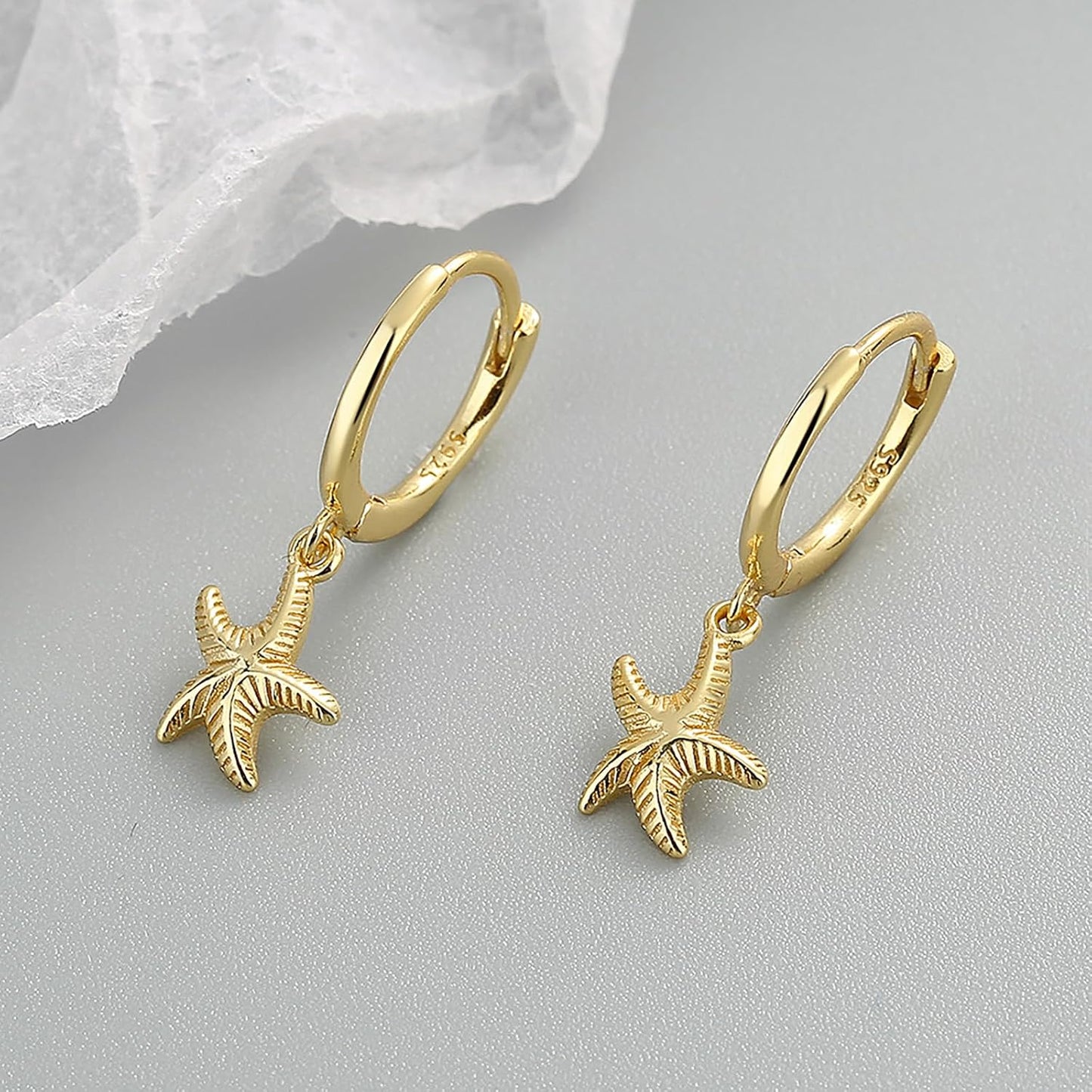 Starfish Earrings Beach Jewelry for Women Seashell Pearl Drop Earrings Summer Accessories Tropical Vacation Outfits Beach Vacation Clothes Dresses
