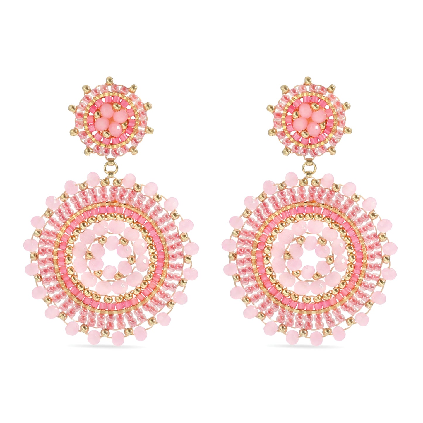 Beaded Earrings For Women Seed Bead Summer Beach Boho Statement Dangle Handmade Earrings Jewelry