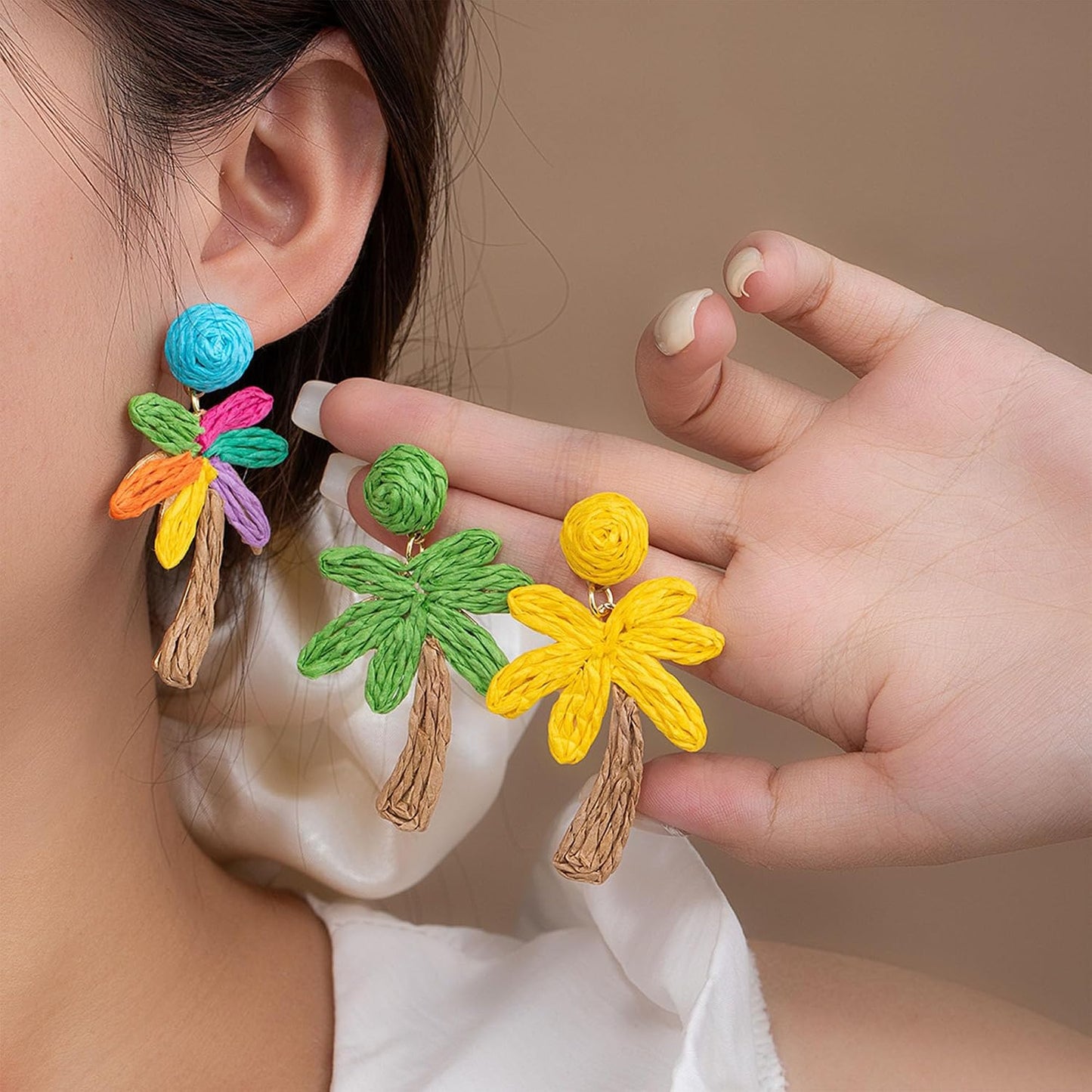 Colorful Asymmetrical Earring Candy Color Earrings Statement Dangle Fun Earring Long Aesthetic Acrylic Jewelry for Women