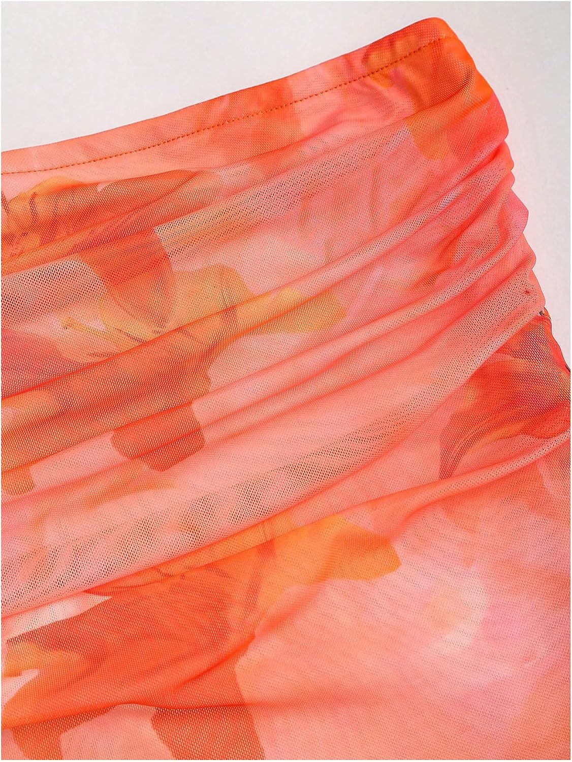 GORGLITTER Women's Sunset Floral Strapless Wedding Guest Cocktail Sun Dress | Sundresses, Bridesmaid Dress, Tube Midi Dress, Womens Dresses for Wedding, Summer Vacation Outfits