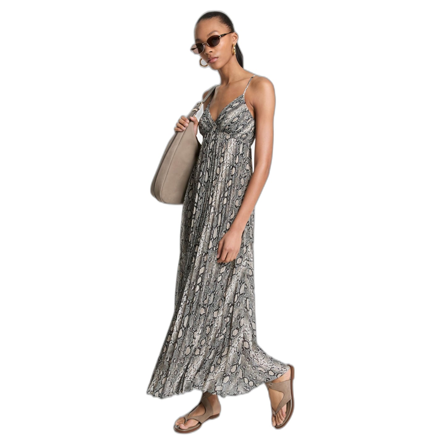 Michael Kors Women's Maxi Pleated Slip Dress
