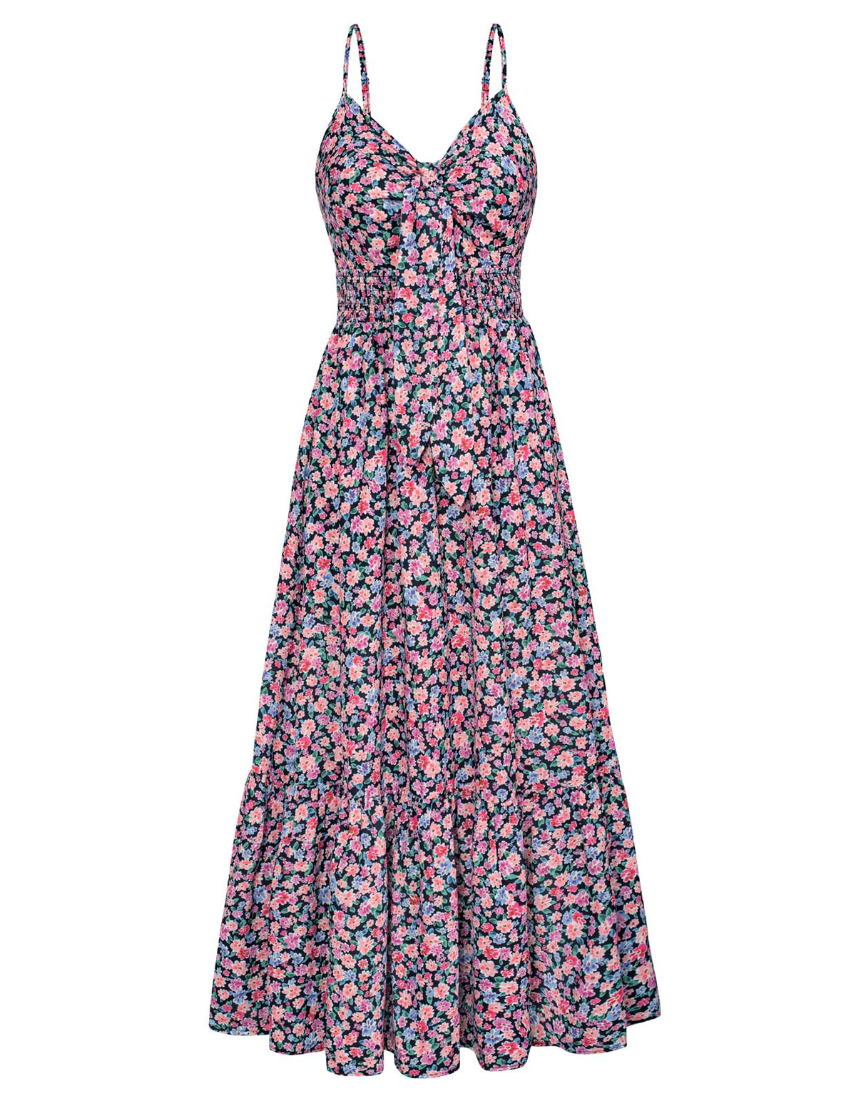 GRACE KARIN Womens Summer Floral Maxi Dresses 2026 Long Flowy Boho Dress Beach Vacation Sundresses Casual Clothes with Pocket